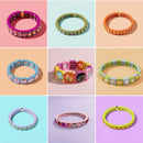 Lila Enamel Stretch Bracelet Pink/Orange