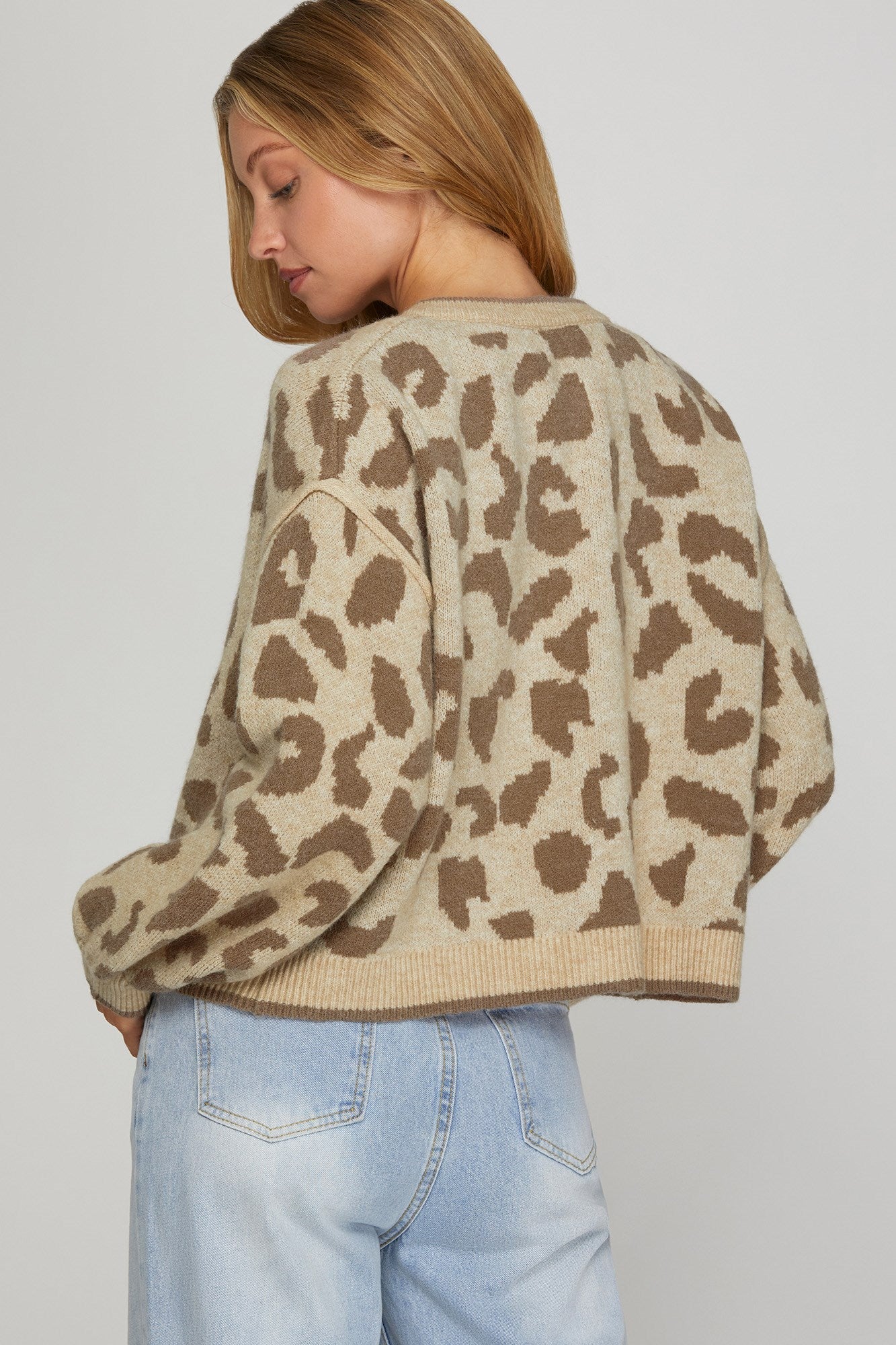 Valeria Leopard Bow Cardigan