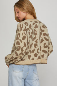 Valeria Leopard Bow Cardigan