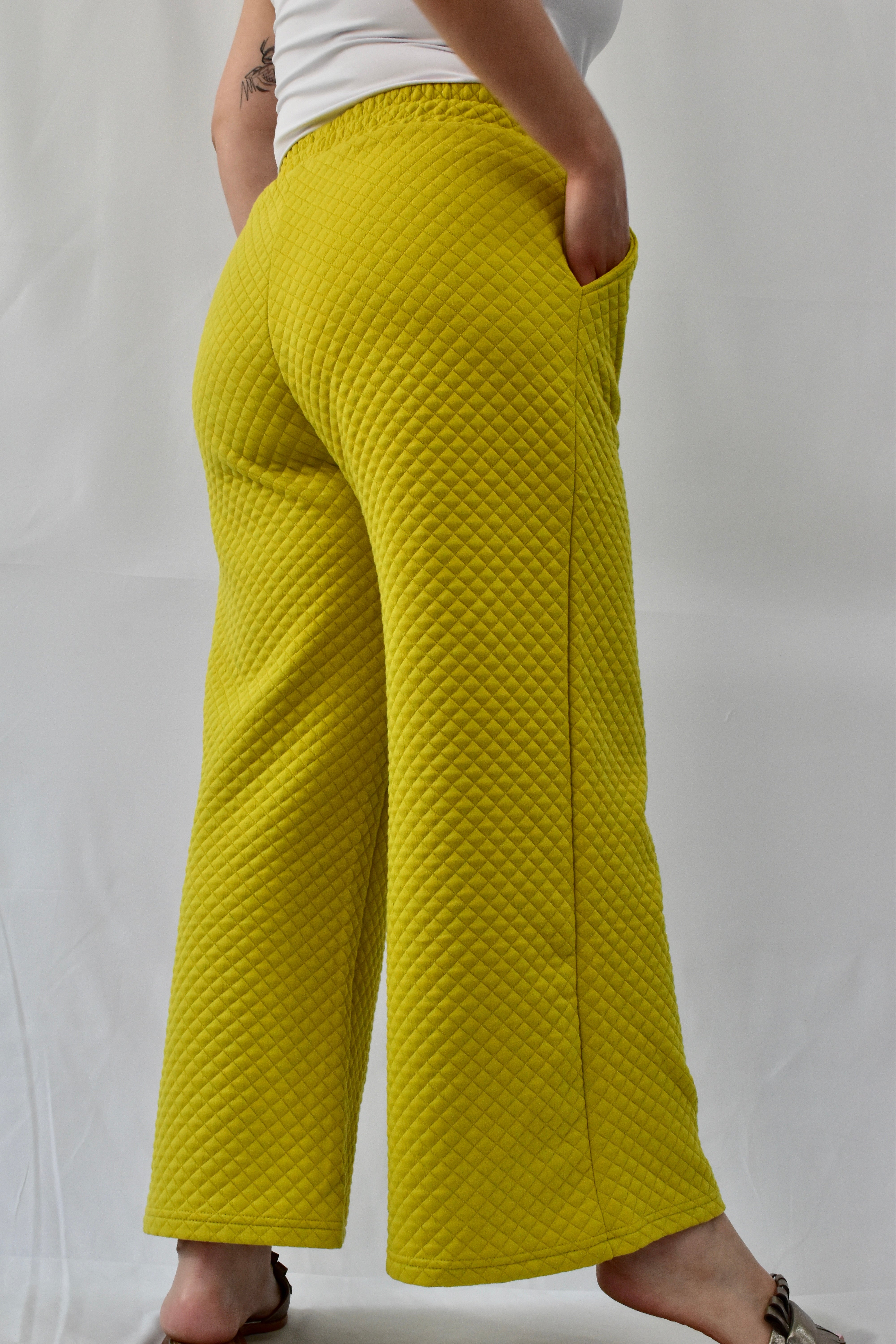 Straight Leg Textured Pants