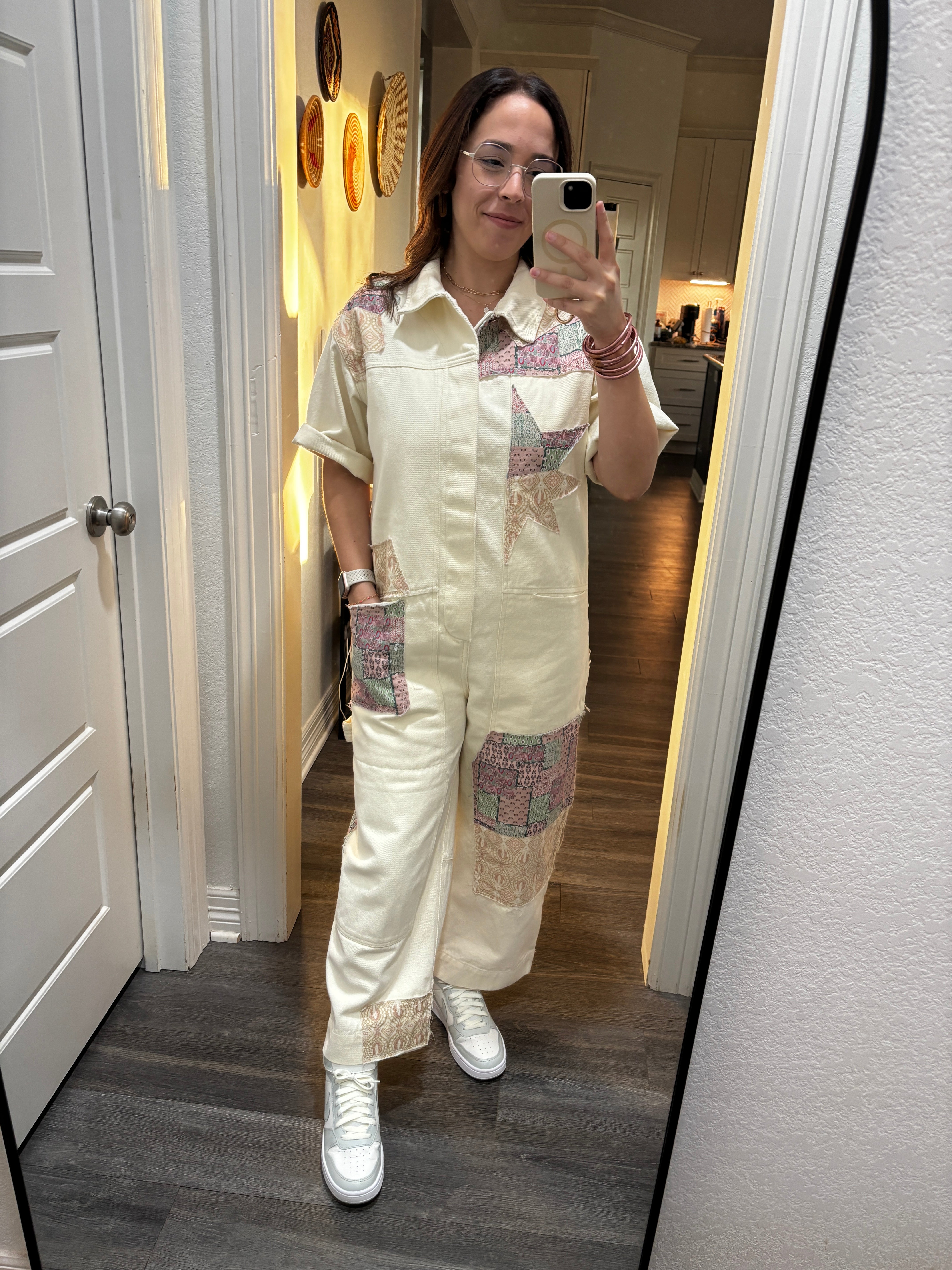 Priscilla Patchwork Denim Jumpsuit