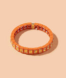 Estela Enamel Stretch Bracelet Orange