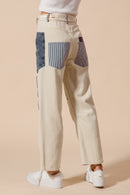 Pin Stripe Patchwork Pants