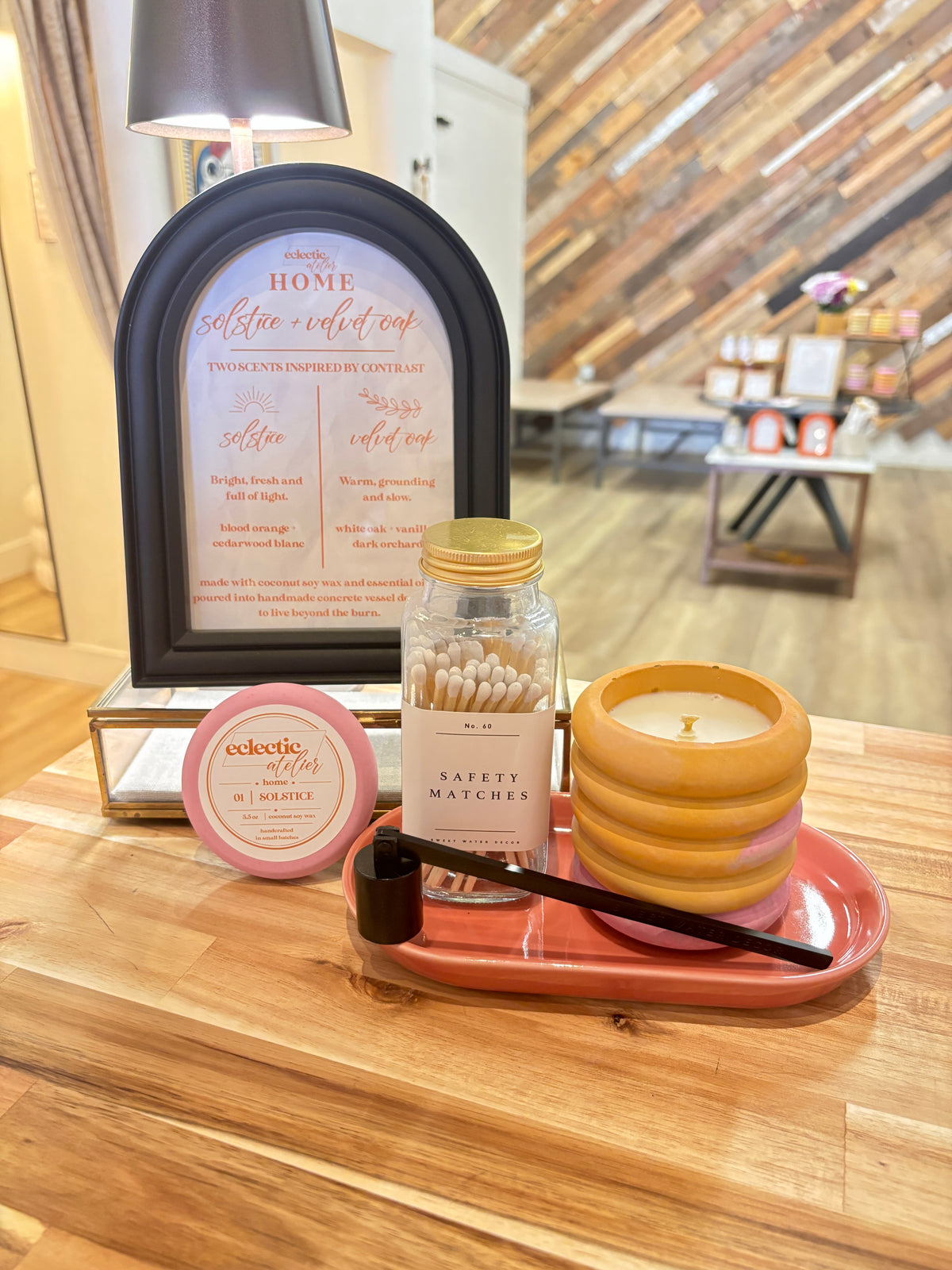 Eclectic Atelier HOME Candle + Matches Bundle