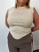 Lily Sleeveless Rounded Tank Sand