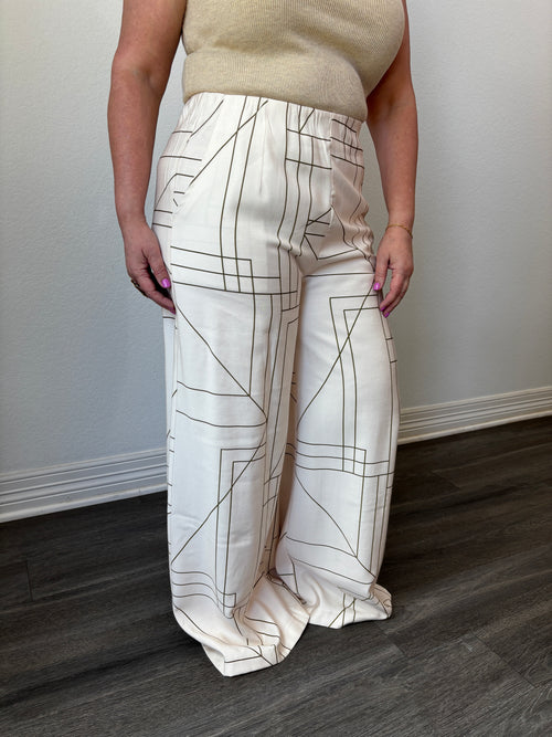 Blair Abstract Lines Wide Leg Pants