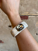 Bianca Gemstone Cuff Bracelet - Cream