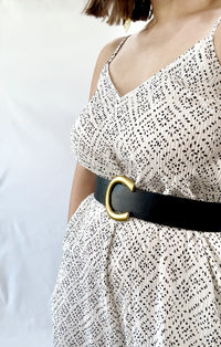 Sleeveless Wide Leg Jumpsuit with Pockets White Dotted