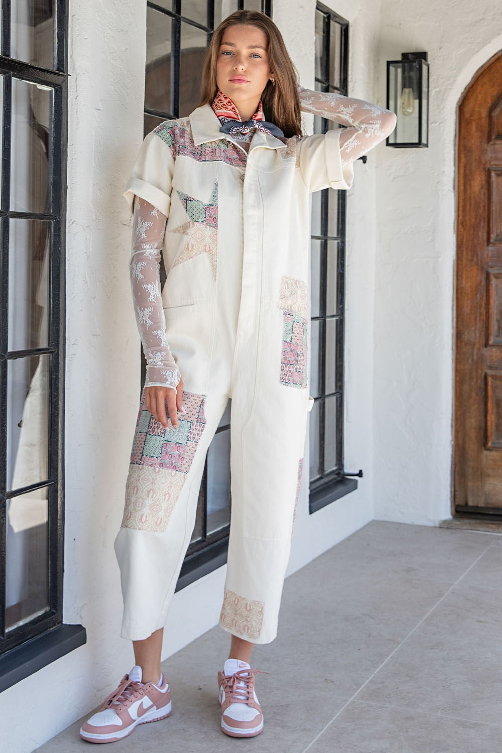 Priscilla Patchwork Denim Jumpsuit