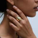 Colette Pearl Signet Ring - Gold