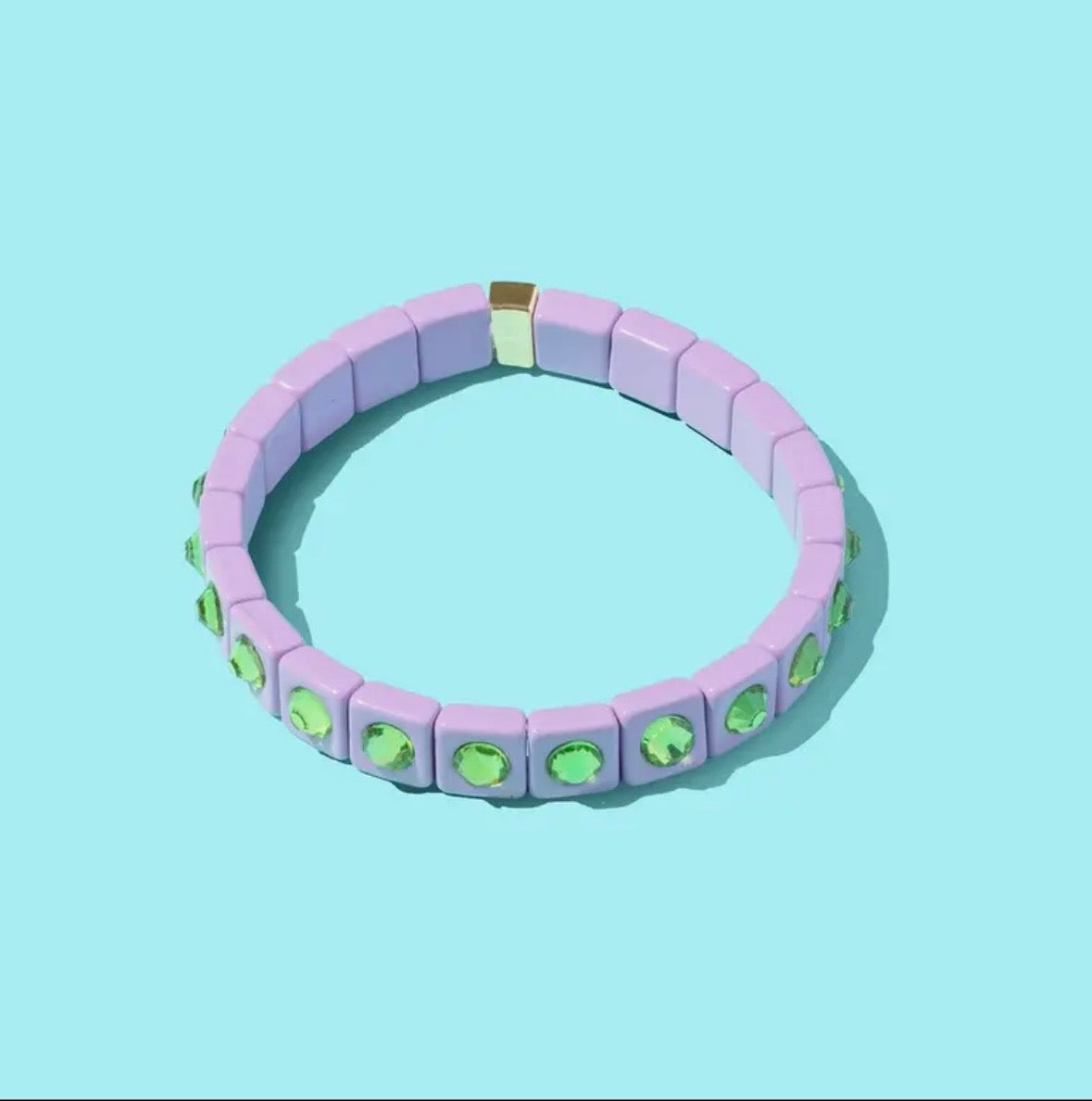 Tere Enamel Stretch Bracelet Lilac