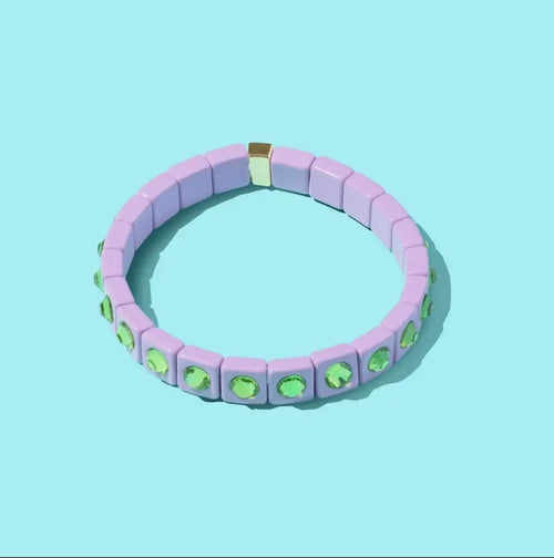 Tere Enamel Stretch Bracelet Lilac