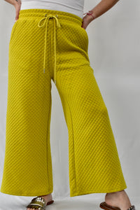 Straight Leg Textured Pants