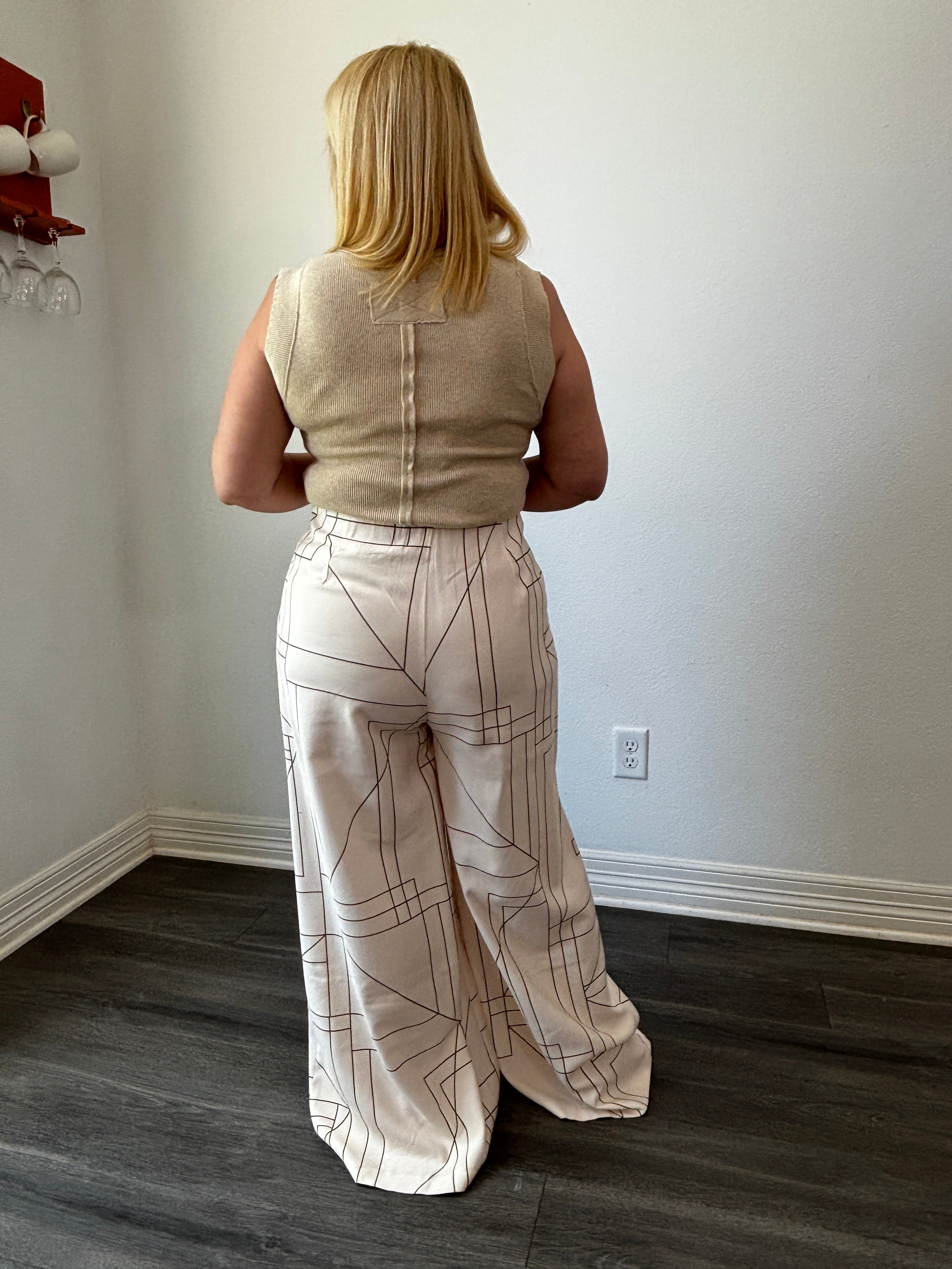 Blair Abstract Lines Wide Leg Pants