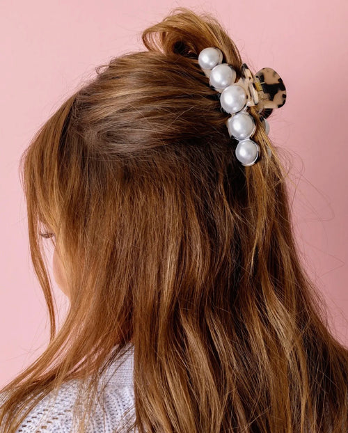 Liz Pearl Tortoise Claw Clip – Large