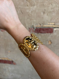 Elena Hammered Disc Bracelet