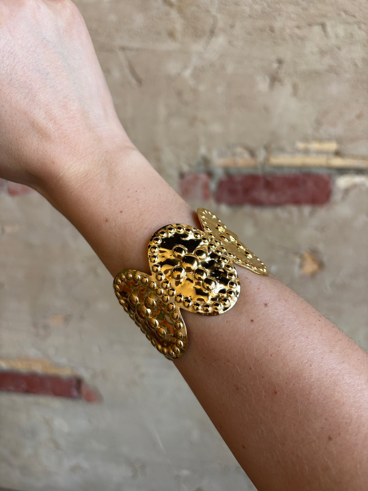 Elena Hammered Disc Bracelet