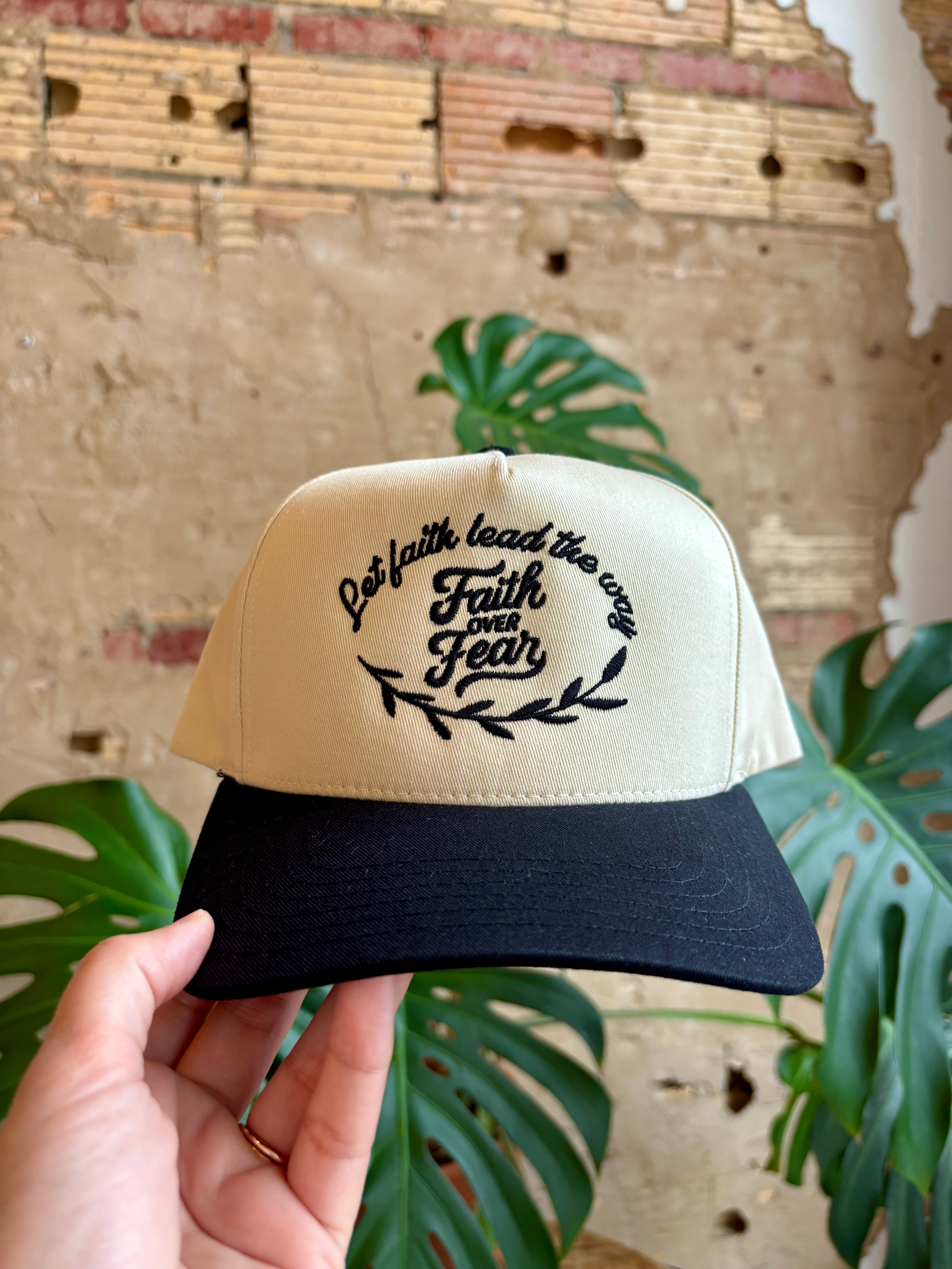 Faith Over Fear Trucker Hat - Black