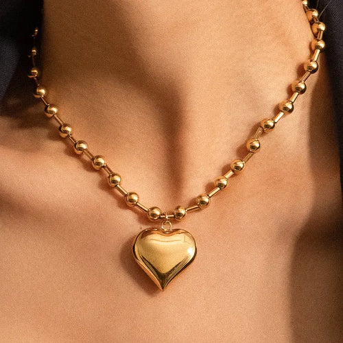 Gia Heart Necklace - Gold