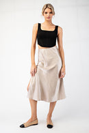 Satin Midi Skirt