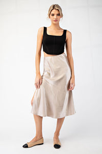 Satin Midi Skirt