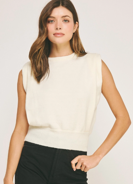 Maddie Sweater Vest Ivory