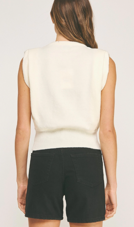 Maddie Sweater Vest Ivory