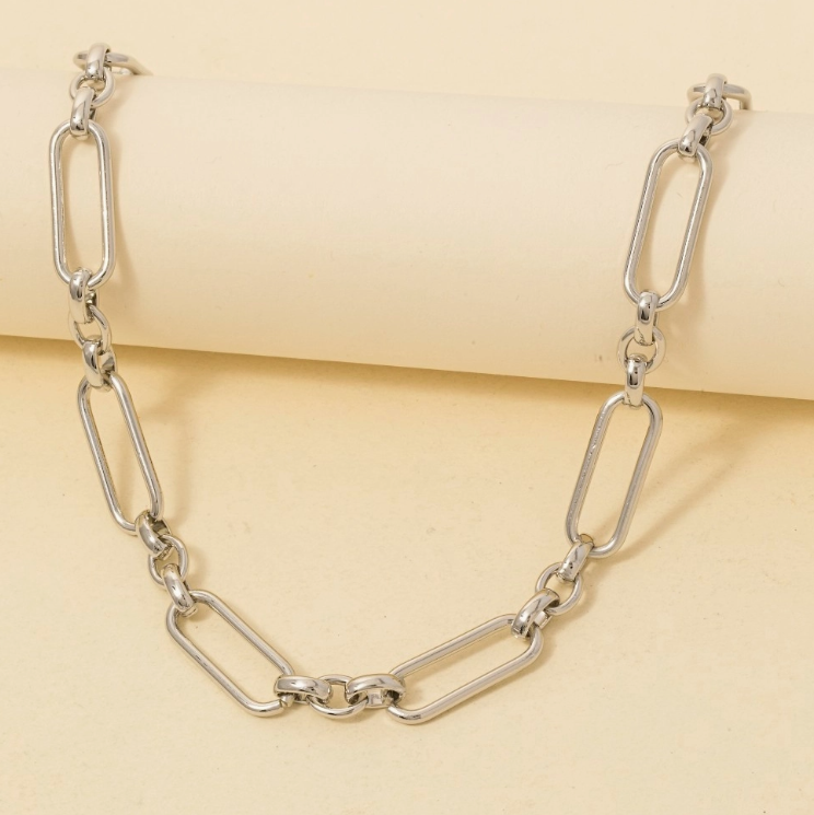 Vivienne Long Chain Necklace - Silver