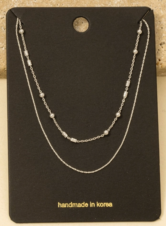 Ophelia Layered Necklace - Silver