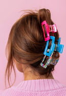 Harper Medium Hair Claw Blue