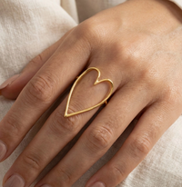 Love Language Cut-Out Ring - Gold