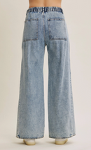 Emery Oversized Pockets Wide-Leg Jeans