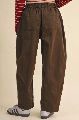 Audrey Workwear Barrel Pants - Espresso