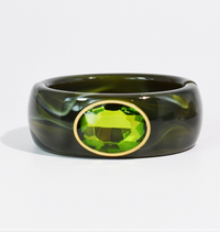 Bianca Gemstone Cuff Bracelet - Olive