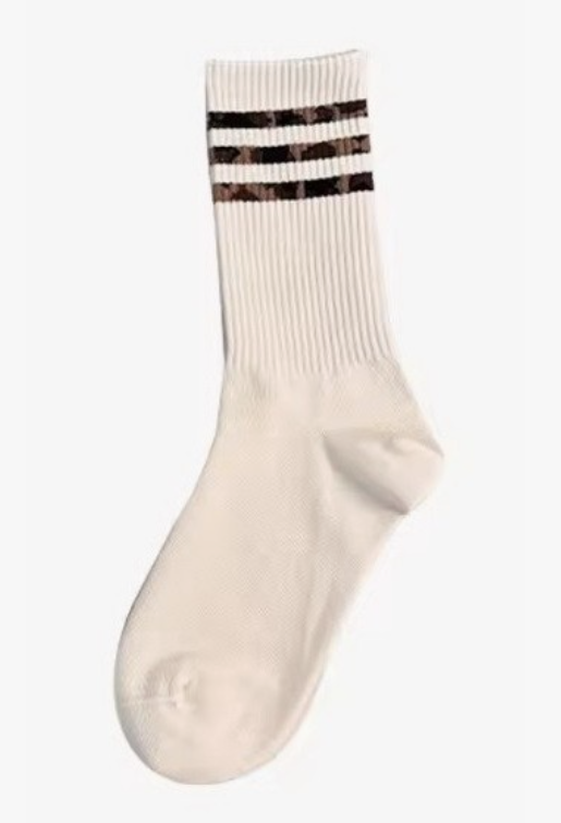 Jett Animal Print Crew Socks