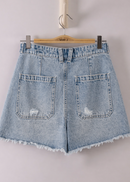 Ada Denim Shorts - Light Indigo