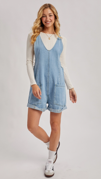 Harper Light Denim Romper