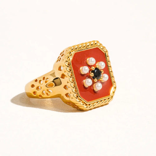 Tallulah Tulip Ring - Red