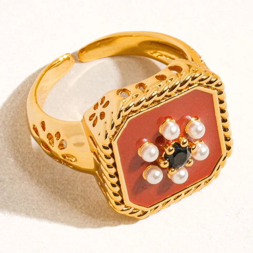 Tallulah Tulip Ring - Red