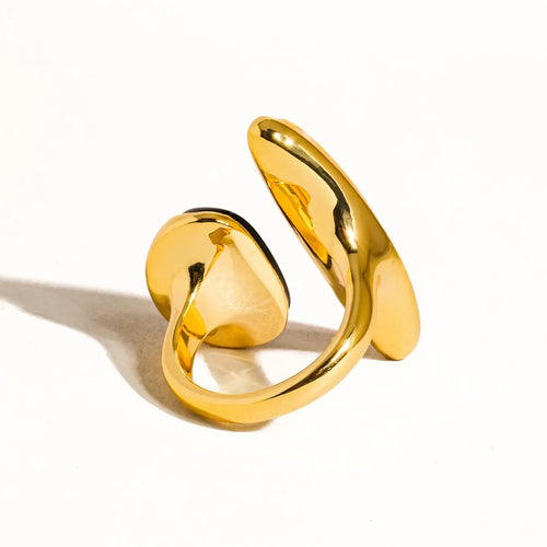Veda Statement Ring - Black Agate