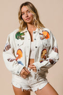 Football Corduroy Jacket Off White
