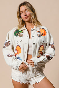 Football Corduroy Jacket Off White